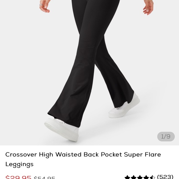 Halara Black High Waisted Flare Leggings Size XL. NWT - Picture 3 of 5